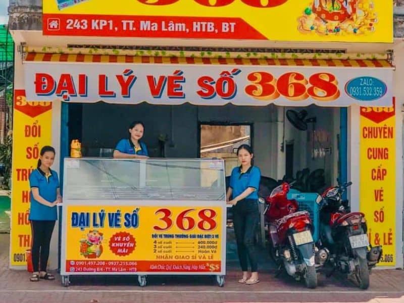 Đổi vé số trúng ở Bình Thuận đại lý 368