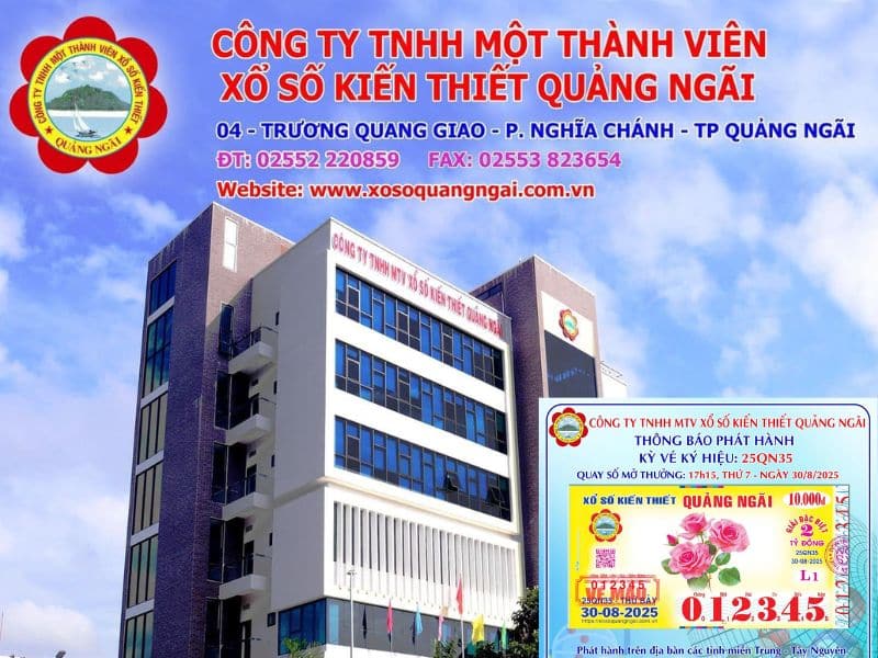 Đổi vé số trúng ở Quảng Ngãi - Công ty XSKT Quảng Ngãi